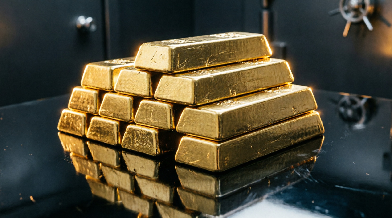 Refined gold bars
